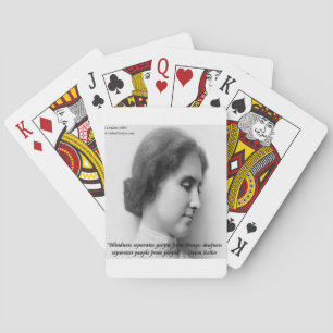 Helen Keller & Famous Deaf/Blind Quote Playing Cards