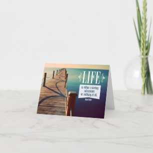 Helen Keller Inspirational Quote "Adventure" Thank You Card