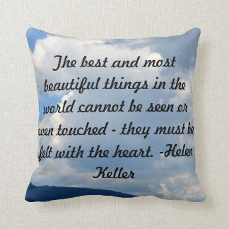 Helen Keller Quote Montana Sky Pillow