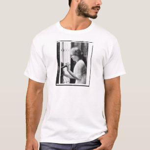 Helen Keller Watering Plants Portrait T-Shirt