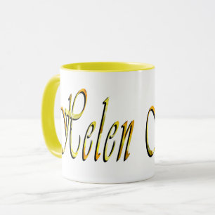 Helen, Name, Logo, Yellow Combo Coffee Mug