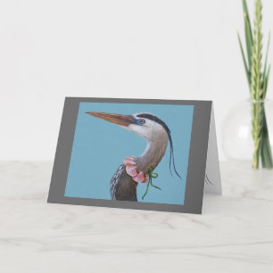 Helen the great blue heron card