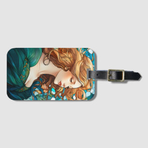 Helena - Dark Blonde Woman in Art Nouveau Style Luggage Tag
