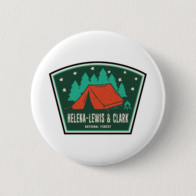Helena-Lewis and Clark National Forest Camping 2 Inch Round Button (Front)
