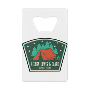 Helena-Lewis and Clark National Forest Camping Credit Card Bottle Opener