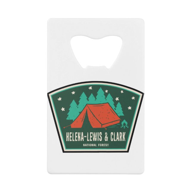 Helena-Lewis and Clark National Forest Camping Credit Card Bottle Opener (Front)