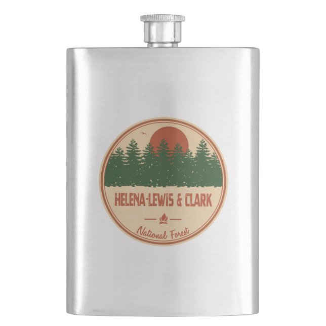 Helena-Lewis and Clark National Forest Hip Flask (Front)