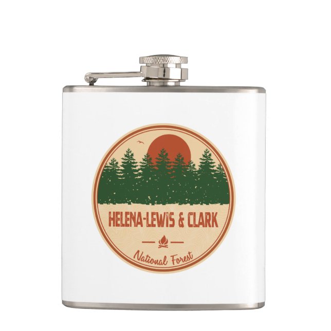 Helena-Lewis and Clark National Forest Hip Flask (Front)