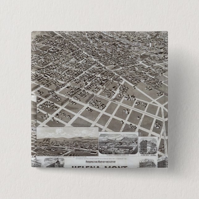 Helena, Mont 2 Inch Square Button (Front)