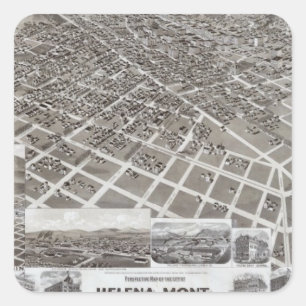 Helena, Mont Square Sticker