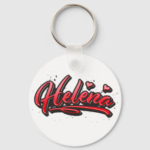 Helena red Heart Graffiti Schlüsselanhänger Keychain