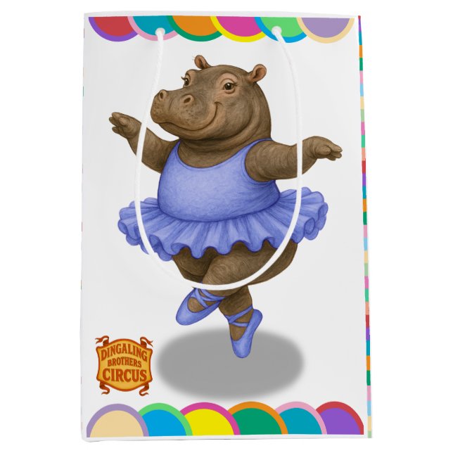 Helene circus hippo medium gift bag (Front)