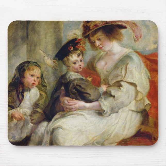Helene Fourment  with Two of her Children Mouse Pad (Front)