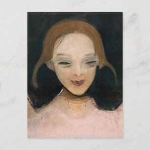 Helene Schjerfbeck - Carte postale fille souriante