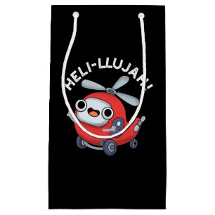 Heli-llujah Funny Helicopter Pun Dark BG Small Gift Bag