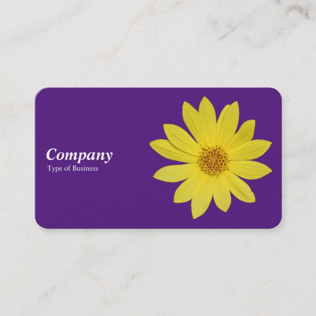 Helianthus 'Lemon Queen' Sunflower - Royal Purple Business Card (Front)