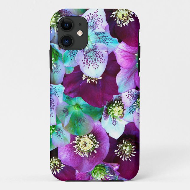 Heliborus pattern of winter blooming flower, Case-Mate iPhone case (Back)