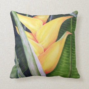 Heliconia Caribea Throw Pillow