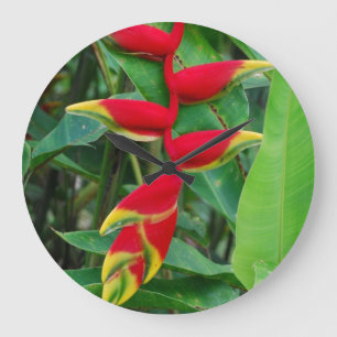 Heliconia Large Clock