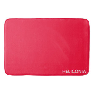 Heliconia red colour name bath mat