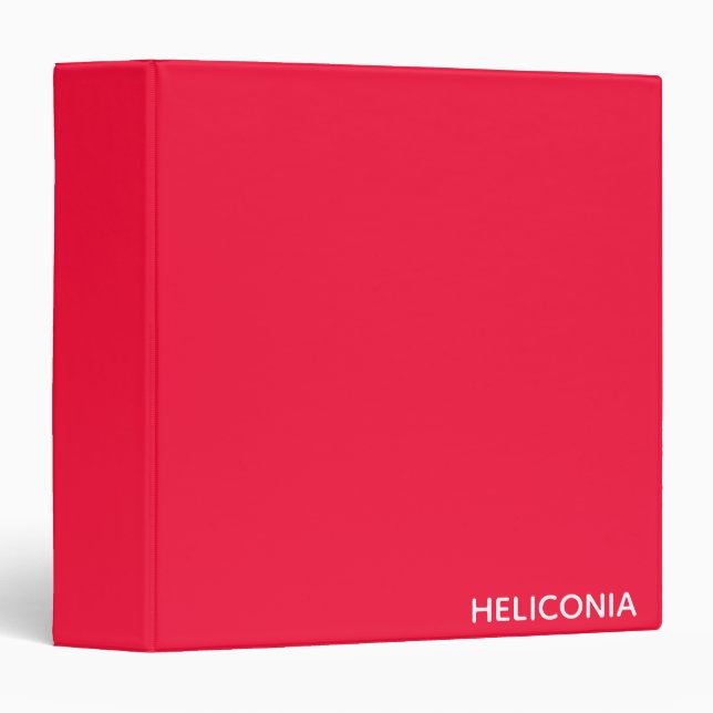 Heliconia red colour name binder (Front/Spine)