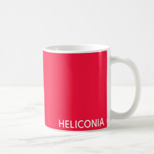 Heliconia red colour name coffee mug