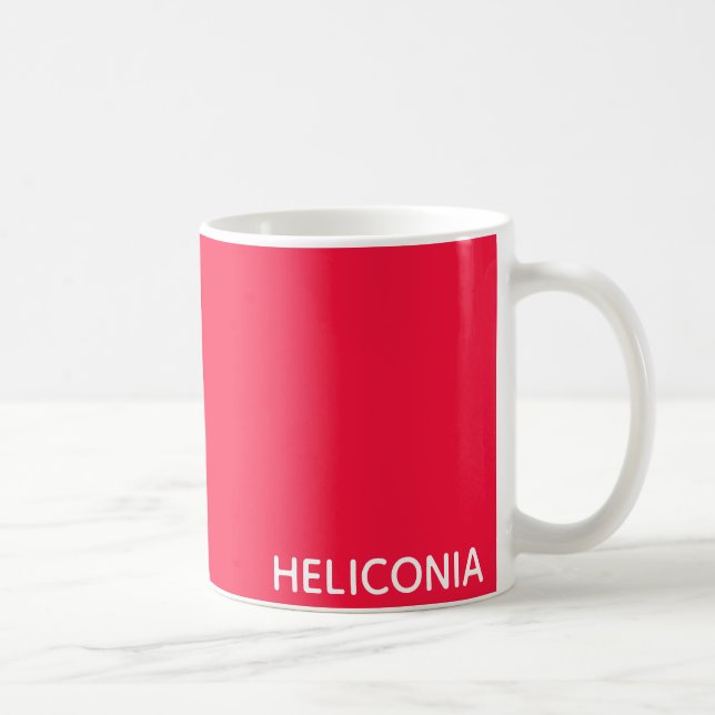 Heliconia red colour name coffee mug (Right)