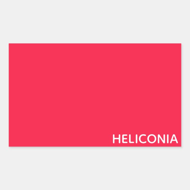 Heliconia red colour name sticker (Front)