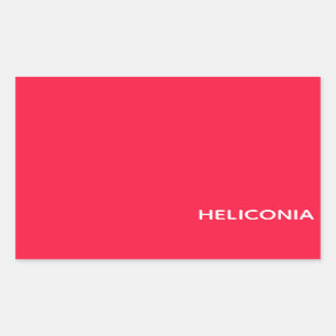 Heliconia red colour name sticker
