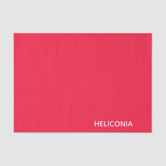 Heliconia red colour name tissue paper (Front)