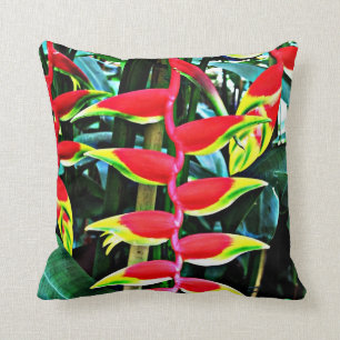 Heliconia Throw Pillow