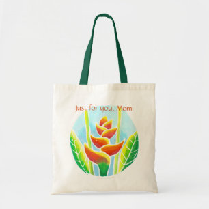 Heliconia Tropical Flower Mothers Day Bag Template