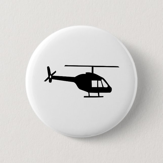 Helicopter 2 Inch Round Button (Front)