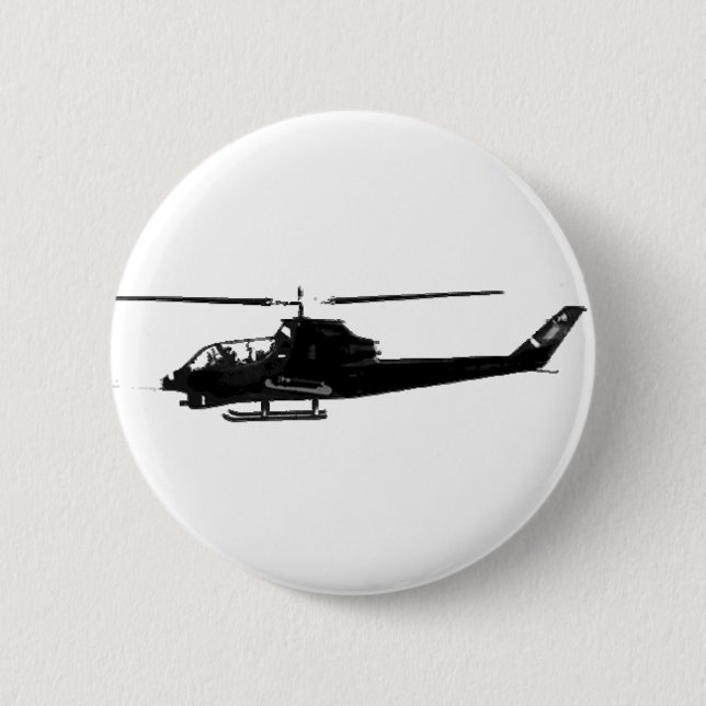 HELICOPTER 2 INCH ROUND BUTTON (Front)