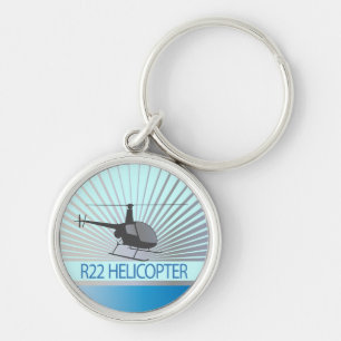 Helicopter Aircraft Keychain