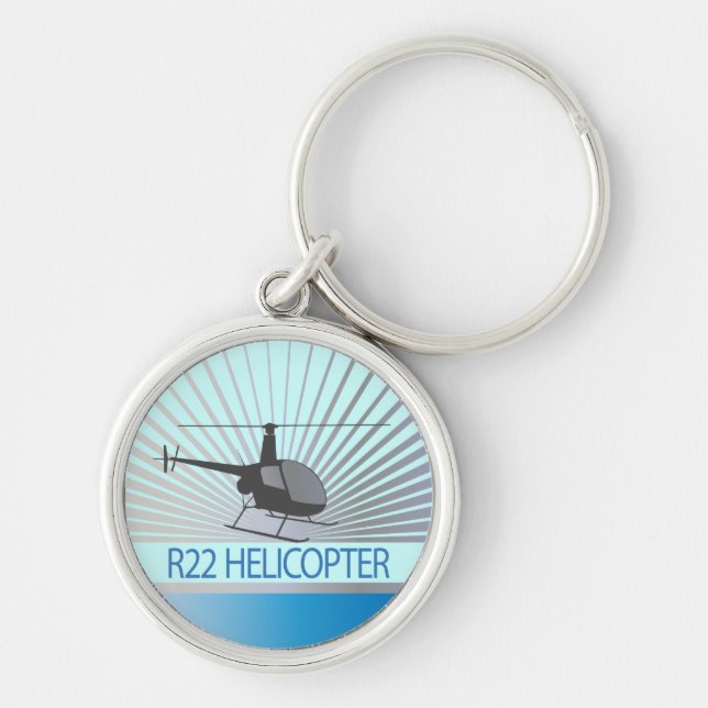 Helicopter Aircraft Keychain (Front)