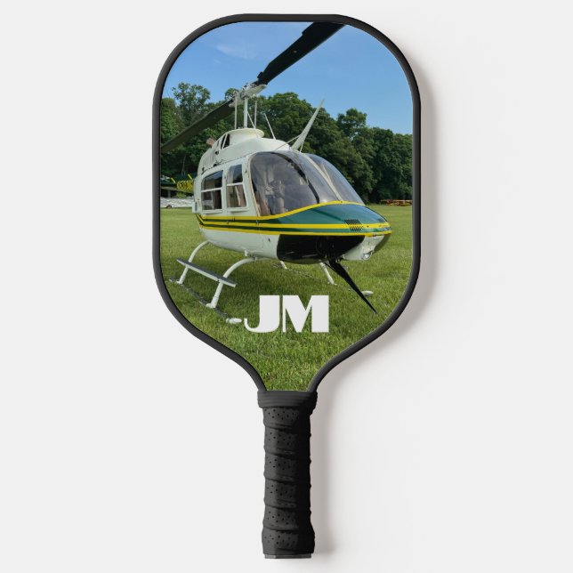 Helicopter Airplane Photo, Aviation, Personalized Pickleball Paddle (Front)