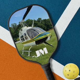 Helicopter Airplane Photo, Aviation, Personalized Pickleball Paddle