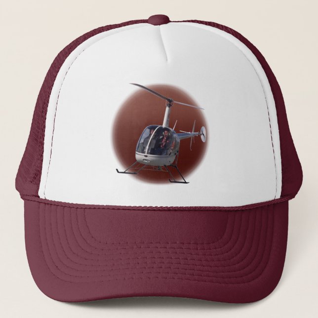 Helicopter Baseball Caps Helicopter Trucker Hat (Front)