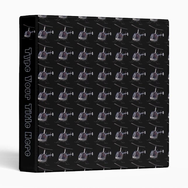 Helicopter Binder Cool Helicopter Book Binders (Front/Spine)