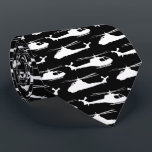 Helicopter Black and White Aviation Patterned Tie<br><div class="desc">Cool black and white tie printed with helicopters. Ideal gift idea for the helicopter pilot, aviation fans and air force. Check out more aviation gifts in the Occupations category in our store.</div>
