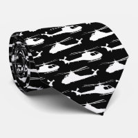 Helicopter Black and White Aviation Patterned
