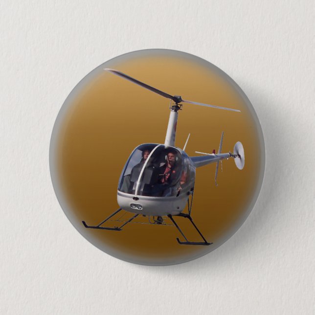 Helicopter Button / Pin Cool Helicopter Button (Front)