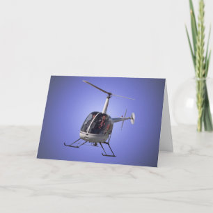 Helicopter Card Flying Chopper Greeting Card