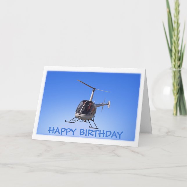 Helicopter Card Flying Chopper Greeting Cards (Front)