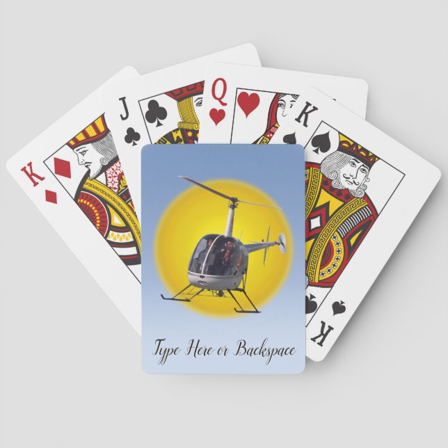 Helicopter Cards Flying Helicopter Playing Cards (Back)