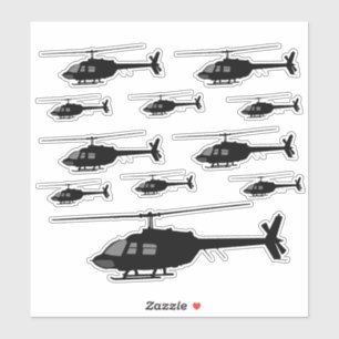 Helicopter Chopper Silhouette Customize Colour