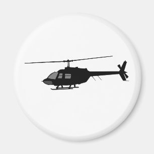 Helicopter Chopper Silhouette Customize Colour Magnet
