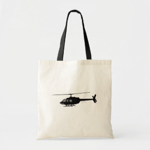 Helicopter Chopper Silhouette Customize Colour Tote Bag