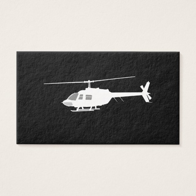 Helicopter Chopper Silhouette Flying Black (Front)